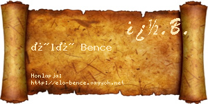 Élő Bence névjegykártya