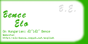 bence elo business card